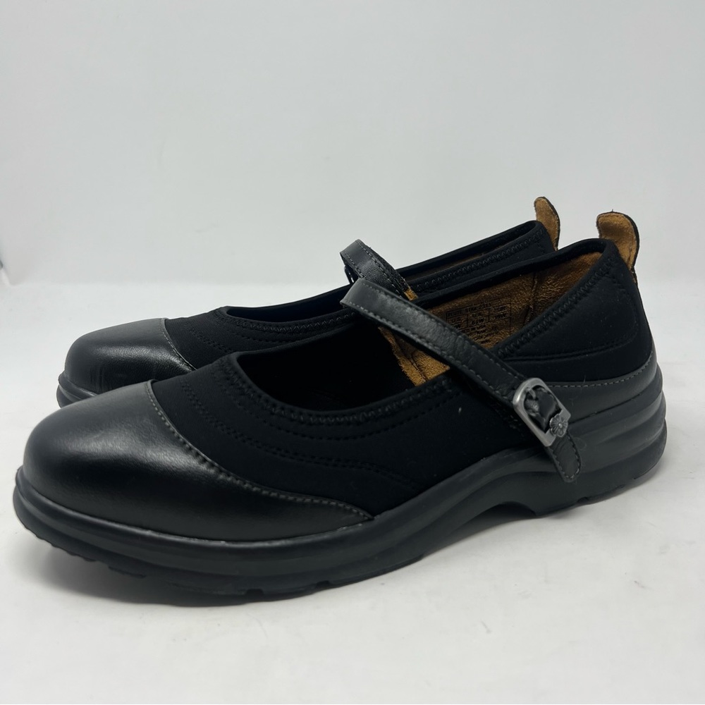 NWT Dr. Comfort Flute Black Leather Mary Jane Diabetic Flat Shoes Size 9 Wide - Picture 6 of 9